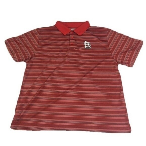 Genuine Merchandise Men's MLB St. Louis Cardinals Perfomance Polo Red Size XL - Picture 1 of 5